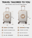 LOVEVOOK Carry On Luggage 22x14x9 Airline Approved, Expandable Hard Shell Suitcase with Spinner Wheels, USB Charging Port & Front Pocket, PC Hardside Rolling Luggage with TSA Lock for Travel