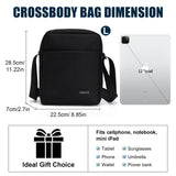 OSOCE Messenger Bag, Crossbody Bag Shoulder Bag for Men Water Resistant Man Bag Man Purse for Business Office, L