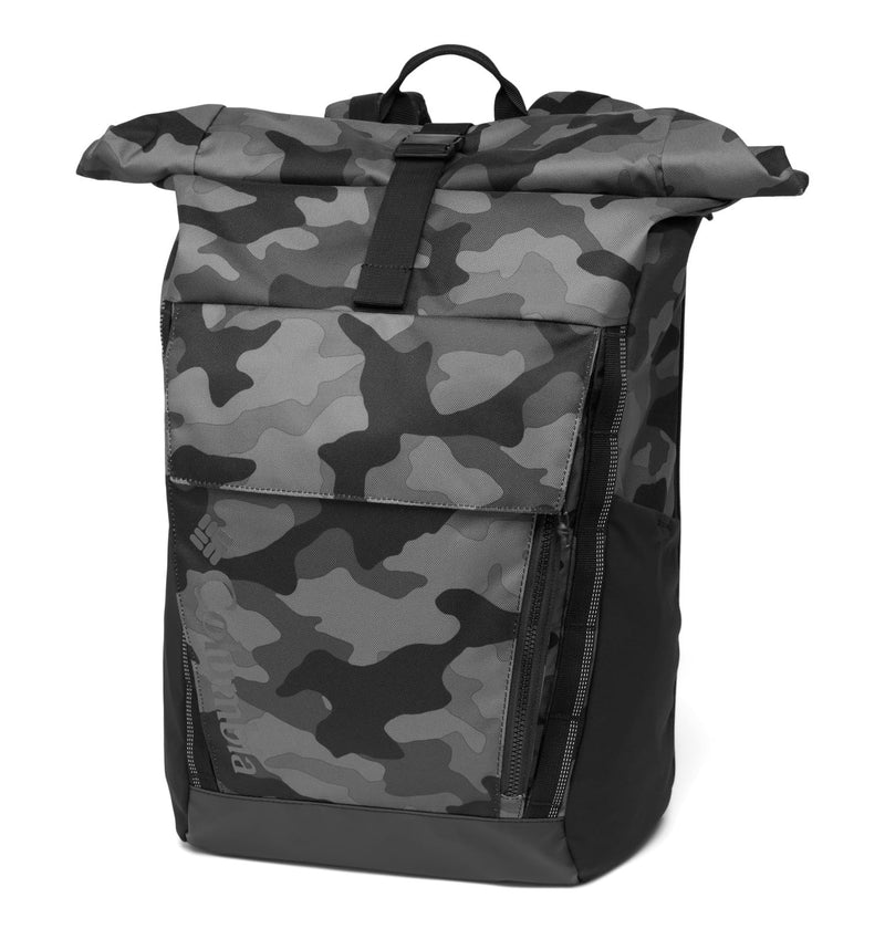Columbia Unisex Convey II 27L Rolltop Backpack, Black Mod Camo, One Size