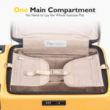LEVEL8 Top Opening Carry on Luggage Hardshell, Large Suitcases with Wheels Airline Approved, Expandable Luggage with Spinner Wheel for Men Women, 20 Inch, Yellow