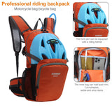 Lemuvlt Small Hiking Daypack Rucking Backpack 15L,Lightweight & Durable -Ideal Backpack for Skiing, Skating, Snowboarding,Hiking, Running, MTB Cycling (Orange)