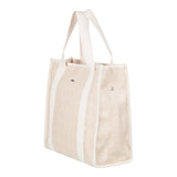 Roxy Cotton Tote Bag | Everyday Carry | Beach | Travel | Vacation | Reusable | Lightweight, Seas The Day - Natural