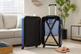 World Traveler VentureX Medium Checked Luggage, Hardshell Suitcase With Spinner Wheels - Dejuno Blue