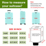 YHOUSE Suitcase Covers For Luggage, 30 Inch Clear PVC Luggage Covers Protector Full Thicken Transparent Waterproof Suitcase Sleeve With Large Velcro for 30" Wheeled Suitcases