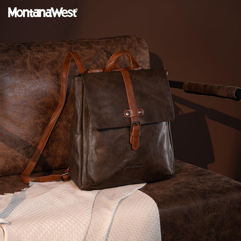 Montana West Small Casual Daypack Backpack Purse for Women Convertible Crossbody Bag for Travel Work