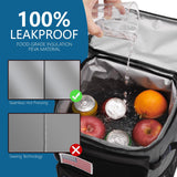 COOLREX Large Backpack Cooler 36 Can Cooler Backpack with 2 Insulated Compartments Leak Proof Waterproof Travel Backpack, Camping Beach Picnic Lunch Thermal Bag for Women and Men (Gray)