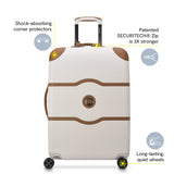 DELSEY PARIS Chatelet Air 2.0 Hardside Luggage Trunk with Spinner Wheels, Pink, Checked-26 Inch Trunk