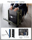 LUGGEX 21 Inch Zipperless Carry On Luggage - HUP Pro Front Opening Compartment Suitcase with Spinner Wheels, 38L Capacity, TSA Locks, Airline Approved for Business Travel(ZX-Pro, Black)