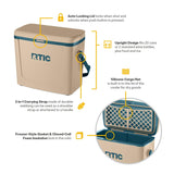 RTIC 16 Qt Road Trip Cooler, Hard Insulated Portable with Strap and Handle for Outdoor, Beach, Picnic, Camping, Sports, Travel, Beach/Marine