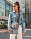 BAGSMART Cross Body Purse, Mini Crossbody Bags for Women Travel Purse, Puffy Shoulder Handbag Wallet with RFID Blocking Slots, Brown-small