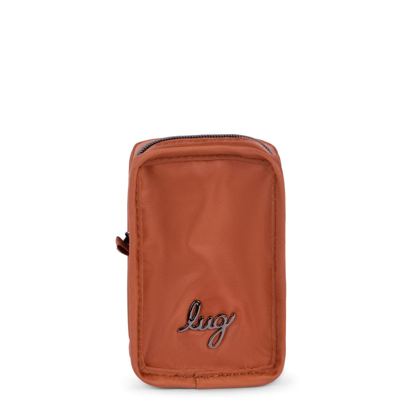 Lug Drizzle Mini Zip Storage Pouch, COPPER BROWN