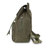 Qyoubi Canvas Fashion Backpacks Purse Casual Outdoor Shopping Daypacks Sports Rucksack Hiking Travel Multipurpose Bag Green
