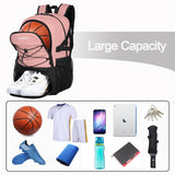 LARIPOP Basketball Bag,Basketball Backpack with Shoe Compartment and Ball Holder,Sport Bags for Soccer,Volleyball,Swim,Gym,Travel,School