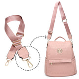 MKP Women Fashion Backpack Purse Multi Pockets Signature Anti-Theft Rucksack Travel Ladies Shoulder Bag Handbag 2Pcs