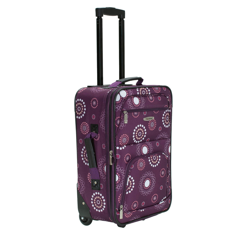 Rockland Fashion Softside Upright Luggage Set, Expandable, Purple Pearl, 2-Piece (14/19)