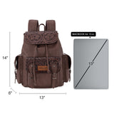 Montana West Wrangler Backpack Purse for Women Men Western Backpack Floral Tooled Travel Bags
