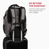 SwissGear Travel Tech Elite Laptop Backpack – Fits Laptops up to 16” – ScanSmart TSA-Friendly Backpack with USB Port, Shoe Compartment & Organizer Pockets – Grey Ballistic