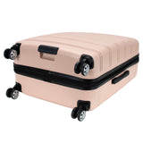 Rockland Melbourne Hardside Expandable Spinner Wheel Luggage, Champagne, Checked Large 28"