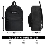 Everest Luggage Basic Backpack, Black, Medium