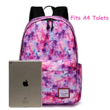 VASCHY School Backpack for Girls, Cute Schoolbag Bookbag for Kids/Teens/Middle School/College/Work Backpack for Women, Pink Galaxy