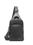 Michael Kors Edison Medium Double Zip Sling Pack, Black Hardware/Black