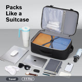 Bymontin Smart Suitcase-style Laptop Backpack, 25L / 35L Practical Travel Bag for Work, Leisure & Flight, Luggage-Style Commuter Pack (Black, 25L)