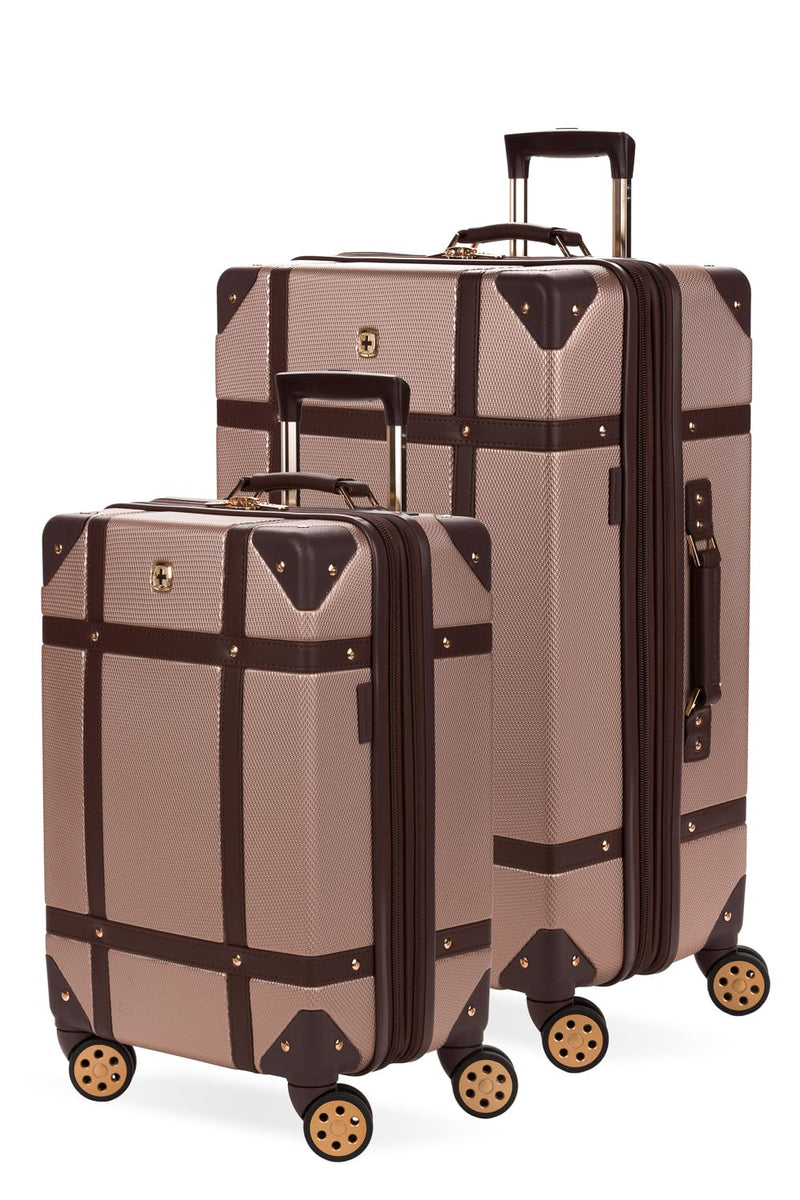 SwissGear 7739 Hardside Luggage Trunk with Spinner Wheels, Blush, 2-Piece Set (19/26)