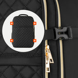 MOMUVO Large Travel Backpack Women, Flight Approved Carry On Backpack, Water Resistant Anti-Theft Casual Daypack School Bag Fit 17 Inch Laptop with USB Charging Port, Black