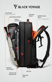 BlackVoyage Vortex Vacuum Seal Travel Backpack 60L Expandable Air Compression System Water Resistant TSA Lock Carry-On Suitcase Luggage White AERO - Vacuum Pump Included