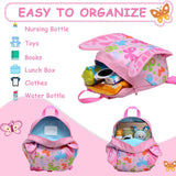 VASCHY Butterfly Toddler Backpack with Leash, Ultra Lightweight Tiny Mini Little Daycare Backpack Girls Pink