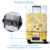 Sherr 3-Piece Clear Luggage Covers - Waterproof Protector for Travel (Fits Most 24" to 30" Suitcases)
