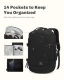 Hynes Eagle Travel Laptop Backpack 16 inches Lightweight Flight Approved Carry on Personal Item Bag Weekender Bag Daypack 20L Black