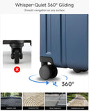 LUGGEX 2-Piece Luggage Set (20+28 Inch), 100% PC Hard Shell Suitcases with 360° Spinner Wheels & TSA Locks, Airline Approved Carry-On & Checked Baggage (EX-Core, Blue, 2 Piece Sets)