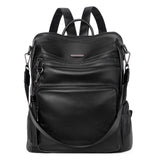 CLUCI Backpack Purse for Women Black Backpack Leather Large Travel Fashion Designer Convertible Ladies Work Bags