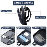 Business Backpack 17 Inch Slim Expandable Waterproof Travel Laptop Backpacks with USB Charger Port Anti-Theft Lightweight Large Work Computer Bag College Laptop Backpacks Gifts for Men Women,Dark Blue