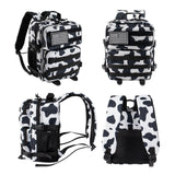 CtopxCone 12L Mini Tactical Military Backpack for Women Army Assault Pack Bag Small Rucksack with Bottle Holder Work Gym Bag - 12L Cow Print Backpack Mini Small Workout Pack