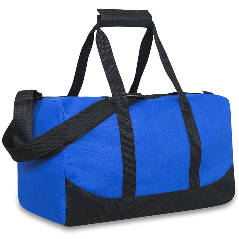 30 Liter, 17 Inch Canvas Duffle Bags for Men and Women – Travel Weekender Overnight Carry-On Shoulder Duffel Tote Bags (Blue)