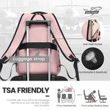 LOVEVOOK Laptop Backpack for Women 15.6 inch,Cute Womens Travel Purse,Professional Laptop Computer Bag,Waterproof Work Business College Teacher Bags Carry on Backpack with USB Port,Pink