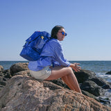 Tommy Bahama Backpack Cooler, Adjustable Straps, Zippered Compartments, Mesh Pockets, Bottle Opener (Blue)