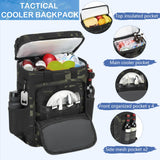 BISKLNDN Cooler Backpack - 42 Cans Tactical Backpack Coolers Insulated Leak Proof for Men Adults, Soft Insulated Backpack Cooler for Camping, Hiking, Picnic, Beach, Travel, Lunch & Work, Black CM