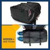 TRAILKICKER Basketball Bag Backpack with Ball Holder Multi-Sport Backpack for Soccer Volleyball Football Baseball Helmet (TK2-Black, Large)