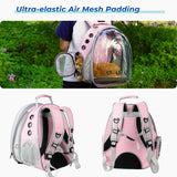 Lollimeow Cat Carrier Backpack, Expandable Bubble Pet Carrier for Cats and Small Dogs, Airline Approved Travel Backpack for Hiking, Walking & Outdoor Adventures - Supports up to 16 lbs