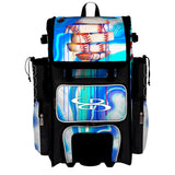 Boombah Superpack Hybrid Rolling Bat Bag - Wheeled & Backpack Version - Baseball Focus White/Black/Red