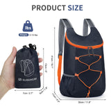 SUIKIHUM 20L Hiking-Daypack Lightweight Foldable Travel Packable Backpack for Camping Cycling Outdoor, Navy Blue