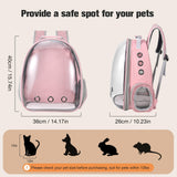Cat Carrier Backpack, Pet Carrier Backpack Front Pack for Small Medium Cat Puppy Dog Carrier Backpack Bag Space Capsule, Airline-Approved Pet Carrier for Travel Hiking Walking Camping (Pink)