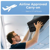 Ytonet Rolling Laptop Bag, Rolling Briefcase for Men Women with Cup Holder, 17.3'' Carry On Water Resistant Laptop Bag with Wheels, Overnight Roller Computer Bag for Work Travel Business College