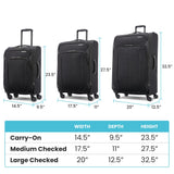 American Tourister 4 KIX 2.0 Expandable Softside Luggage with Spinner Wheels, 24 SPINNER, CLASSIC BLUE