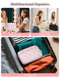 Noozion Makeup Bag Travel Toiletry Bag, Puffy Padded Cosmetic Bag for Women, Makeup Organizer Case, Wide-open Pouch Purse, Travel Essentials