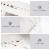 KALIDI Tote Bag Zipper Shoulder Bag Faux Leather Purses for Women Casual Handbag Work Dating College