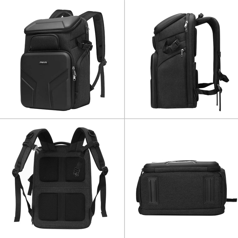 MOSISO Camera Backpack,DSLR/SLR/Mirrorless Photography Waterproof 17.3 inch Camera Bag with Front Hard Shell&Laptop Compartment&Tripod Holder&Rain Cover Compatible with Canon/Nikon/Sony, Space Gray